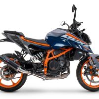 GPR auspuff kompatibel mit  Ktm Duke 125 2024-2025, M3 Black Titanium, Zugelassener legaler Slip-On-Auspuff mit Abe, einschließlich abnehmbarem DB-Killer und Verbindungsrohr 