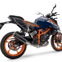 GPR auspuff kompatibel mit  Ktm Duke 125 2024-2025, M3 Black Titanium, Zugelassener legaler Slip-On-Auspuff mit Abe, einschließlich abnehmbarem DB-Killer und Verbindungsrohr 