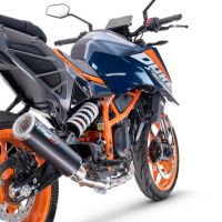 GPR auspuff kompatibel mit  Ktm Duke 125 2024-2025, M3 Black Titanium, Zugelassener legaler Slip-On-Auspuff mit Abe, einschließlich abnehmbarem DB-Killer und Verbindungsrohr 
