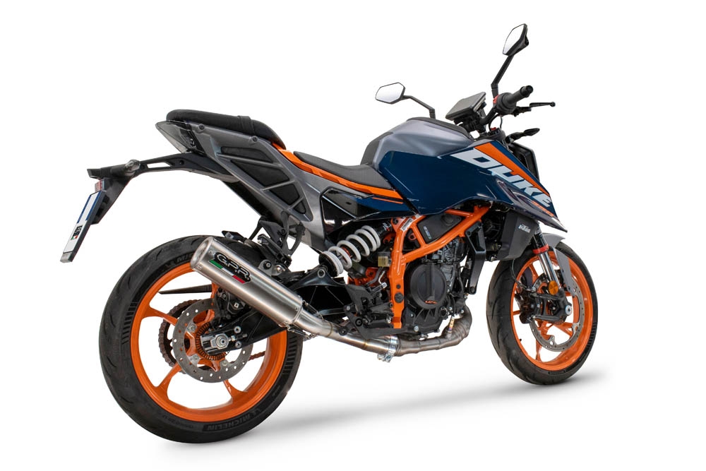 GPR auspuff kompatibel mit  Ktm Duke 390 2024-2025, M3 Inox , Zugelassener legaler Slip-On-Auspuff mit Abe, einschließlich abnehmbarem DB-Killer und Verbindungsrohr 