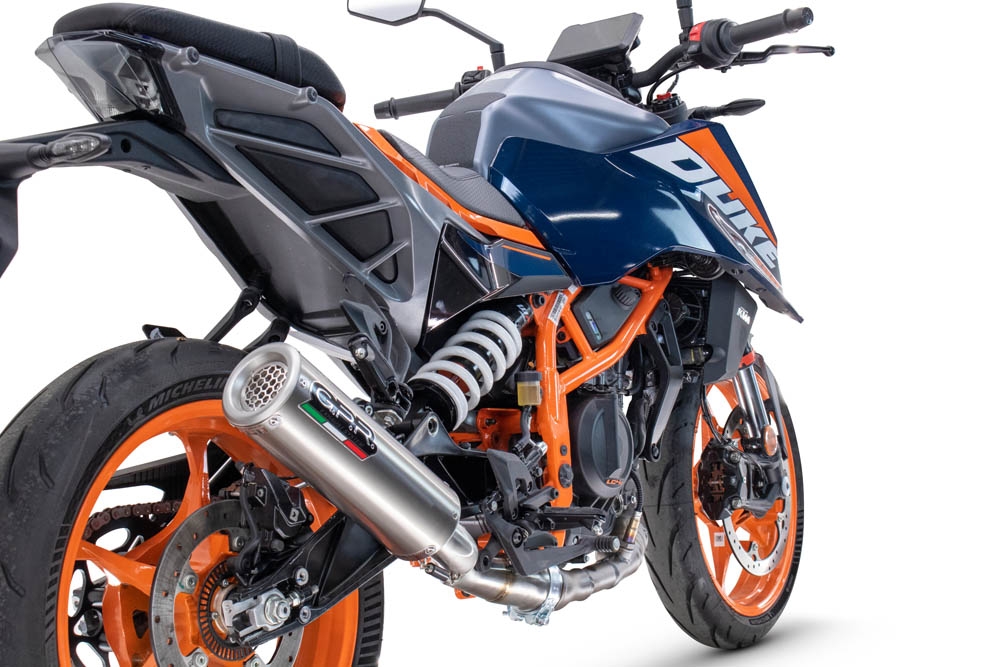 GPR auspuff kompatibel mit  Ktm Duke 390 2024-2025, M3 Inox , Zugelassener legaler Slip-On-Auspuff mit Abe, einschließlich abnehmbarem DB-Killer und Verbindungsrohr 