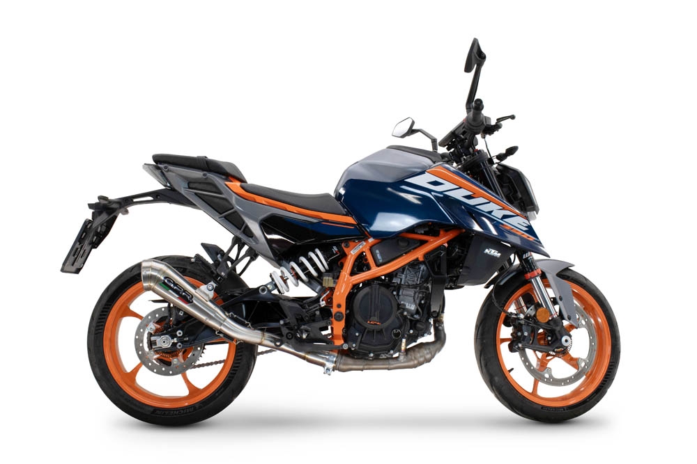 GPR auspuff kompatibel mit  Ktm Duke 390 2024-2025, Powercone Evo, Zugelassener legaler Slip-On-Auspuff mit Abe, einschließlich abnehmbarem DB-Killer und Verbindungsrohr 