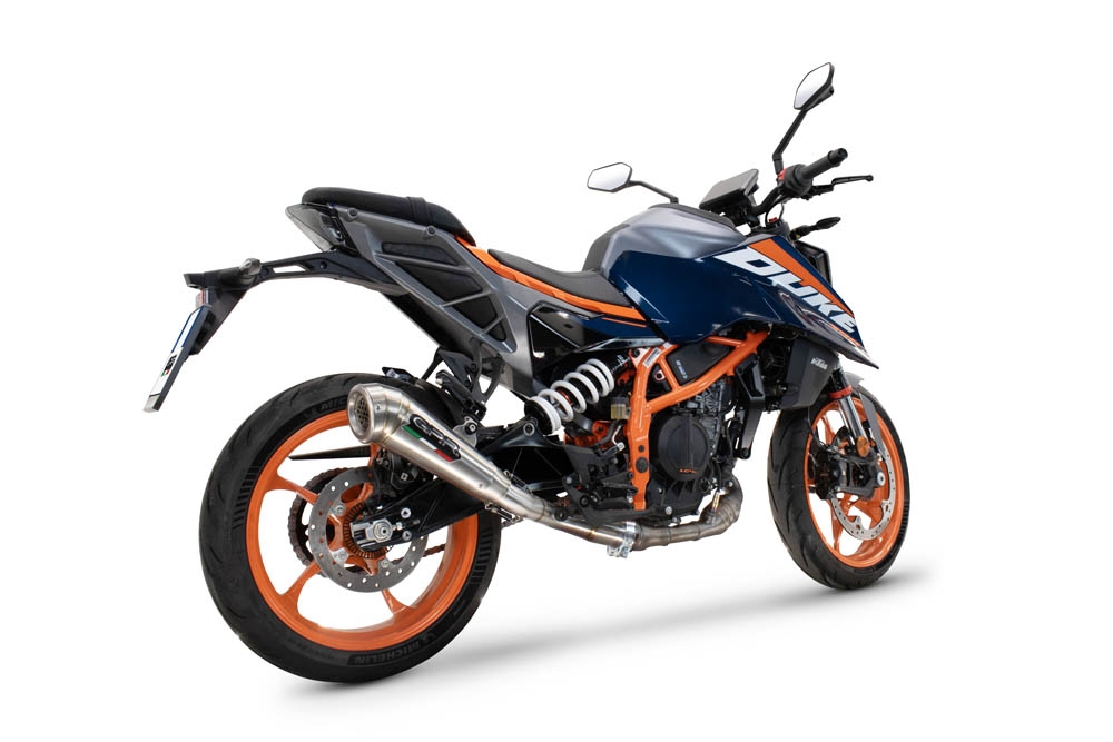 GPR auspuff kompatibel mit  Ktm Duke 390 2024-2025, Powercone Evo, Zugelassener legaler Slip-On-Auspuff mit Abe, einschließlich abnehmbarem DB-Killer und Verbindungsrohr 