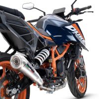 GPR auspuff kompatibel mit  Ktm Duke 390 2024-2025, Powercone Evo, Zugelassener legaler Slip-On-Auspuff mit Abe, einschließlich abnehmbarem DB-Killer und Verbindungsrohr 
