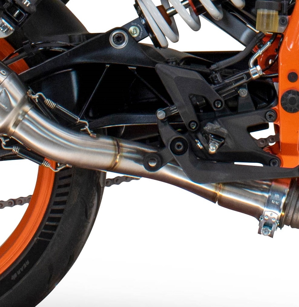 GPR auspuff kompatibel mit  Ktm Duke 250 2024-2025, Deeptone Inox, Zugelassener legaler Slip-On-Auspuff mit Abe, einschließlich abnehmbarem DB-Killer und Verbindungsrohr 