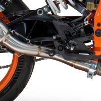 GPR auspuff kompatibel mit  Ktm Duke 250 2024-2025, Deeptone Inox, Zugelassener legaler Slip-On-Auspuff mit Abe, einschließlich abnehmbarem DB-Killer und Verbindungsrohr 