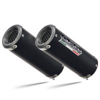 GPR auspuff kompatibel mit  Ducati Monster 1100 2009-2010, M3 Black Titanium, Doppelt homologierter legaler Slip-On-Auspuff mit ABE, einschließlich abnehmbarer DB-Killer, Link Pipes und Katalysatoren 