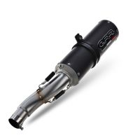 GPR auspuff kompatibel mit  Ducati Monster 1100 2009-2010, M3 Black Titanium, Doppelt homologierter legaler Slip-On-Auspuff mit ABE, einschließlich abnehmbarer DB-Killer, Link Pipes und Katalysatoren 