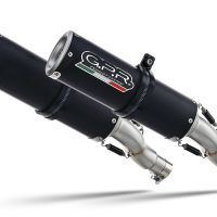 GPR auspuff kompatibel mit  Ducati Monster 1100 2009-2010, M3 Black Titanium, Doppelt homologierter legaler Slip-On-Auspuff mit ABE, einschließlich abnehmbarer DB-Killer, Link Pipes und Katalysatoren 