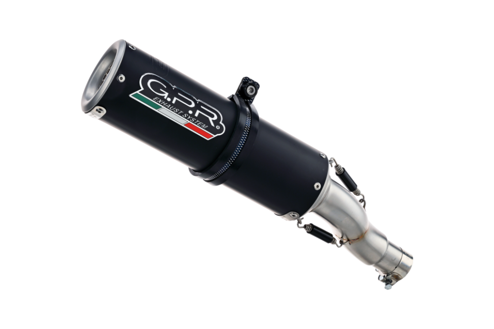 GPR auspuff kompatibel mit  Aprilia RS 457 2024-2025, M3 Black Titanium, Racing-Komplettsystem-Auspuff, einschließlich Krümmer und abnehmbarem DB-Killer 