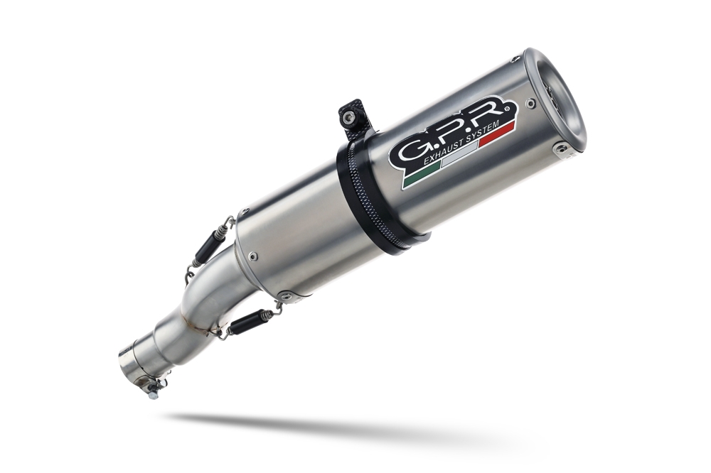 GPR auspuff kompatibel mit  Moto Guzzi V85 TT 2019-2020, M3 Inox , Rennauspuff, mit Verbindungsrohren, Artikel ohne Genehmigung 