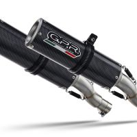 GPR auspuff kompatibel mit  Kawasaki Z 1000 Sx 2011-2016, M3 Poppy , Doppelter Rennauspuff, mit Verbindungsrohren, Artikel ohne Genehmigung 