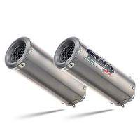 GPR auspuff kompatibel mit  Ducati Monster 1100 2009-2010, M3 Titanium Natural, Doppelt homologierter legaler Slip-On-Auspuff mit ABE, einschließlich abnehmbarer DB-Killer und verbindungsrohre 