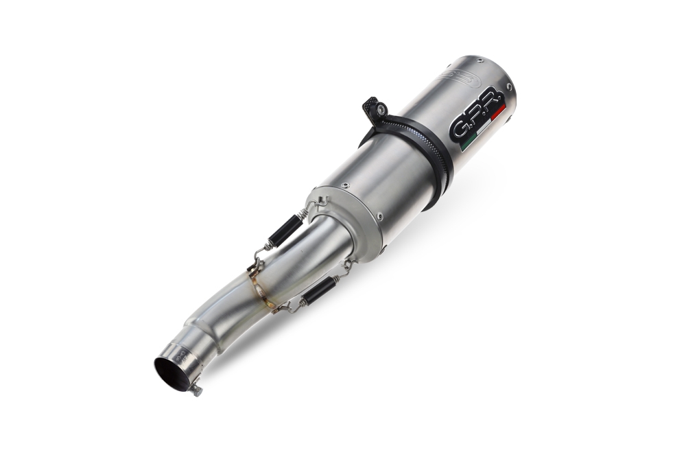 GPR auspuff kompatibel mit  Bmw R Nine-T 1200 -Pure -Racer -Urban G-S 2017-2023, M3 Titanium Natural, Zugelassener legaler Slip-On-Auspuff mit Abe, einschließlich abnehmbarem DB-Killer und Verbindungsrohr 