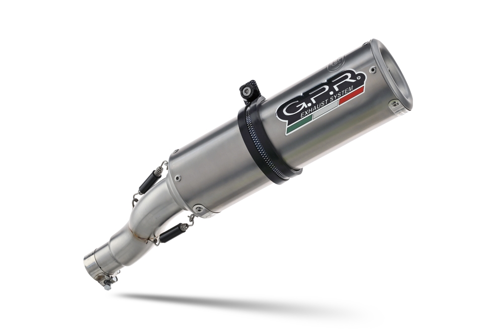 GPR auspuff kompatibel mit  Bmw R Nine-T 1200 -Pure -Racer -Urban G-S 2017-2023, M3 Titanium Natural, Zugelassener legaler Slip-On-Auspuff mit Abe, einschließlich abnehmbarem DB-Killer und Verbindungsrohr 