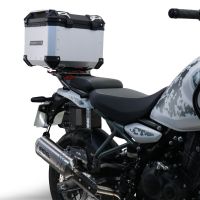 GPR TECH Royal Enfield Himalayan 450 2024/2025 e5 Plus Topcase aus Aluminium, schwarze Farbe mit spezifischer Platte enthalten Kapazität Liter 35