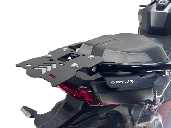 GPR TECH Sym ADX TG 400 2024/2026 e5 Plus Gepäckträger hintenTop Case ALPITECH 26 > 35 LT Gepäckträger hinten, aus Edelstahl mit 4 Verankerungspunkten