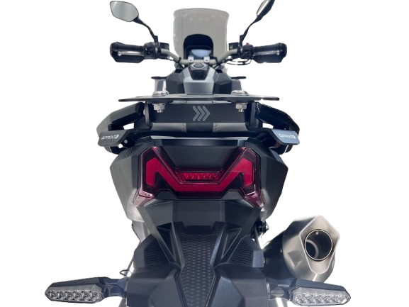 GPR TECH Sym ADX TG 400 2024/2026 e5 Plus Gepäckträger hintenTop Case ALPITECH 26 > 35 LT Gepäckträger hinten, aus Edelstahl mit 4 Verankerungspunkten