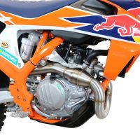 GPR auspuff kompatibel mit  Gas Gas EC 450F 2021-2023, Pentacross Inox, Racing-Komplettsystem-Auspuff, einschließlich Krümmer und abnehmbarem DB-Killer 
