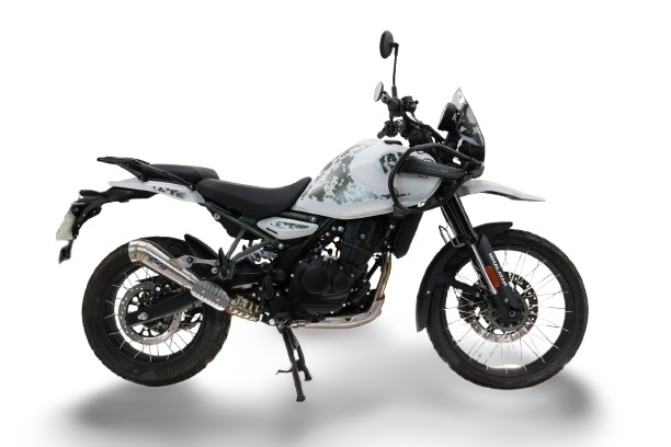 GPR auspuff kompatibel mit  Royal Enfield Himalayan 450  2024-2025, Powercone Evo, Zugelassener legaler Slip-On-Auspuff mit Abe, einschließlich abnehmbarem DB-Killer und Verbindungsrohr 