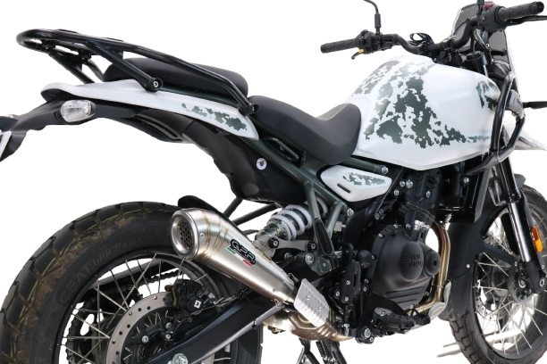GPR auspuff kompatibel mit  Royal Enfield Himalayan 450  2024-2025, Powercone Evo, Zugelassener legaler Slip-On-Auspuff mit Abe, einschließlich abnehmbarem DB-Killer und Verbindungsrohr 