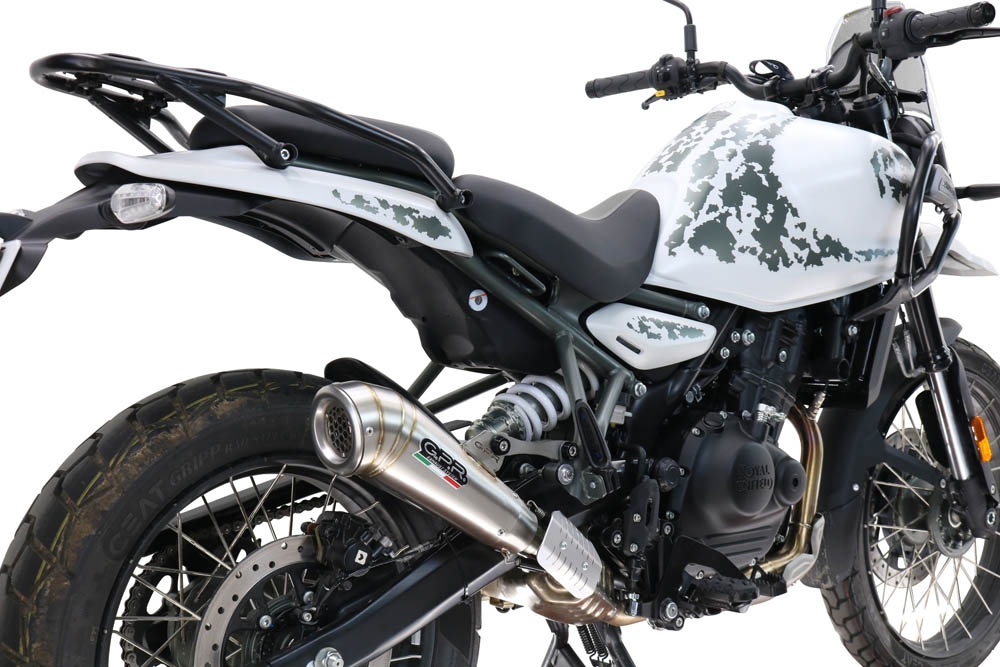 GPR auspuff kompatibel mit  Royal Enfield Himalayan 450  2024-2025, Powercone Evo, Zugelassener legaler Slip-On-Auspuff mit Abe, einschließlich abnehmbarem DB-Killer und Verbindungsrohr 