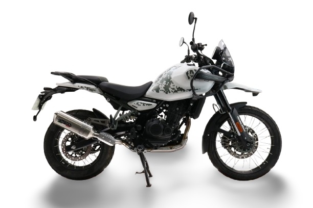 GPR auspuff kompatibel mit  Royal Enfield Himalayan 450  2024-2025, Satinox, Zugelassener legaler Slip-On-Auspuff mit Abe, einschließlich abnehmbarem DB-Killer und Verbindungsrohr 