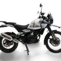 GPR auspuff kompatibel mit  Royal Enfield Himalayan 450  2024-2025, Satinox, Zugelassener legaler Slip-On-Auspuff mit Abe, einschließlich abnehmbarem DB-Killer und Verbindungsrohr 