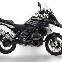 GPR auspuff kompatibel mit  Bmw R 1250 Gs Adventure 2019-2020, Dual Inox, Zugelassener legaler Slip-On-Auspuff mit Abe, einschließlich abnehmbarem DB-Killer und Verbindungsrohr 
