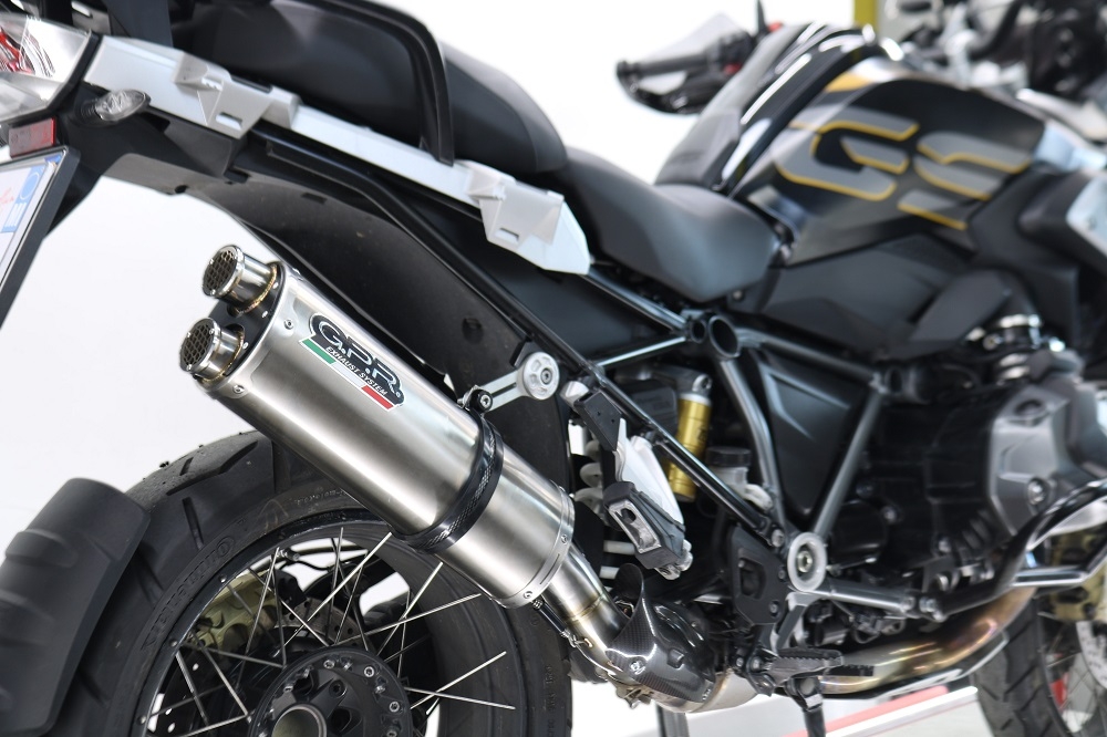 GPR auspuff kompatibel mit  Bmw R 1250 Gs Adventure 2019-2020, Dual Inox, Zugelassener legaler Slip-On-Auspuff mit Abe, einschließlich abnehmbarem DB-Killer und Verbindungsrohr 