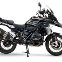 GPR auspuff kompatibel mit  Bmw R 1250 Gs Adventure 2021-2024, Hyper Sonic Black Titanium, Zugelassener legaler Slip-On-Auspuff mit Abe, einschließlich abnehmbarem DB-Killer und Verbindungsrohr 