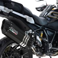 GPR auspuff kompatibel mit  Bmw R 1250 Gs Adventure 2021-2024, Hyper Sonic Black Titanium, Zugelassener legaler Slip-On-Auspuff mit Abe, einschließlich abnehmbarem DB-Killer und Verbindungsrohr 