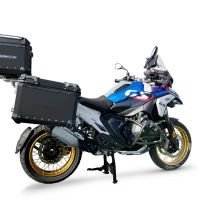 GPR TECH Bmw R 1300 GS 2023/2025 Triptychon-Kit in schwarzer Farbe, mit Topcase 35 Lt + Seitenkoffer 38 Lt + 38 Lt + Universal-Gepäckträger Topcase-Kapazität 35 l + Seitenkoffer-Kapazität 38 l + 38 l
