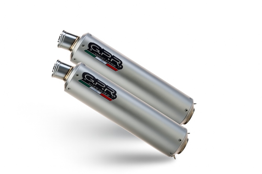 GPR auspuff kompatibel mit  Honda Fmx 650 2005-2008, Inox Tondo, Doppelt homologierter legaler Slip-On-Auspuff mit ABE, einschließlich abnehmbarer DB-Killer, Link Pipes und Katalysatoren 