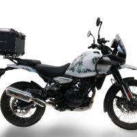 GPR TECH Royal Enfield Himalayan 450 2024/2025 e5 Plus Topcase aus Aluminium, schwarze Farbe mit spezifischer Platte enthalten Kapazität Liter 26