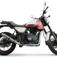 GPR auspuff kompatibel mit  Royal Enfield Scram 411 2022-2024, Deeptone Inox, Rennauspuff, mit Verbindungsrohren, Artikel ohne Genehmigung 