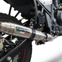 GPR auspuff kompatibel mit  Royal Enfield Scram 411 2022-2024, Deeptone Inox, Rennauspuff, mit Verbindungsrohren, Artikel ohne Genehmigung 