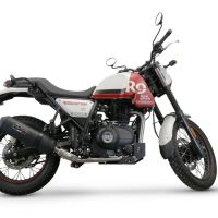 GPR auspuff kompatibel mit  Royal Enfield Scram 411 2022-2024, Ghisa , Zugelassener legaler Slip-On-Auspuff mit Abe, einschließlich abnehmbarem DB-Killer,katakysator und Verbindungsrohr 