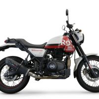 GPR auspuff kompatibel mit  Royal Enfield Scram 411 2022-2024, Furore Nero, Rennauspuff, mit Verbindungsrohren, Artikel ohne Genehmigung 