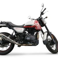 GPR auspuff kompatibel mit  Royal Enfield Scram 411 2022-2024, Powercone Evo, Zugelassener legaler Slip-On-Auspuff mit Abe, einschließlich abnehmbarem DB-Killer,katakysator und Verbindungsrohr 