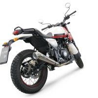 GPR auspuff kompatibel mit  Royal Enfield Scram 411 2022-2024, Powercone Evo, Zugelassener legaler Slip-On-Auspuff mit Abe, einschließlich abnehmbarem DB-Killer,katakysator und Verbindungsrohr 