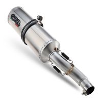 GPR auspuff kompatibel mit  Cf Moto 700 Mt 2023-2024, Satinox , Racing Slip-on, inkl. Verbindungsrohr, herausnehmbarem DB-Killer, ohne ABE 