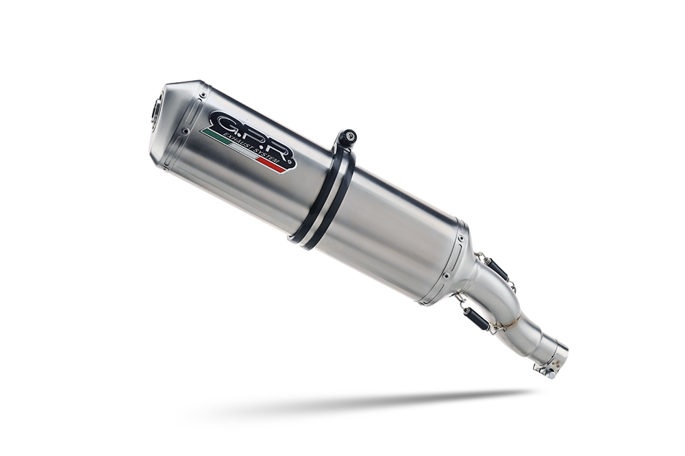 GPR auspuff kompatibel mit  Cf Moto 700 Mt 2023-2024, Satinox , Racing Slip-on, inkl. Verbindungsrohr, herausnehmbarem DB-Killer, ohne ABE 