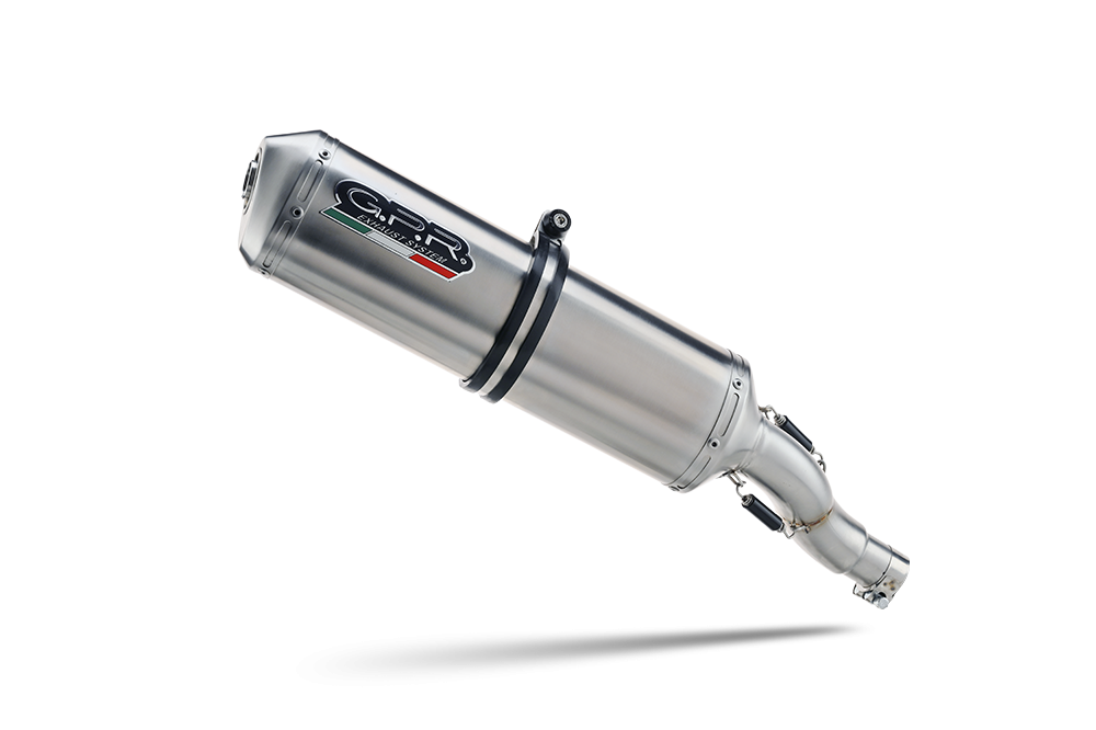 GPR auspuff kompatibel mit  Suzuki Sv 650 - S 1999-2002, Satinox , Zugelassener legaler Mid-Full-Anlagenauspuff mit ABE, inklusive herausnehmbarem DB-Killer 
