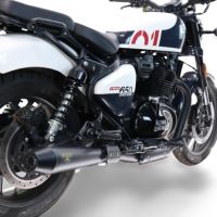 GPR auspuff kompatibel mit  Royal Enfield Shotgun 650 2024-2025, Ultracone Black, Doppelter Rennauspuff, mit Verbindungsrohren, Artikel ohne Genehmigung 