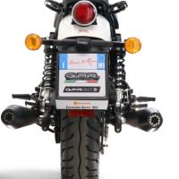 GPR auspuff kompatibel mit  Royal Enfield Shotgun 650 2024-2025, Ultracone Black, Doppelter Rennauspuff, mit Verbindungsrohren, Artikel ohne Genehmigung 