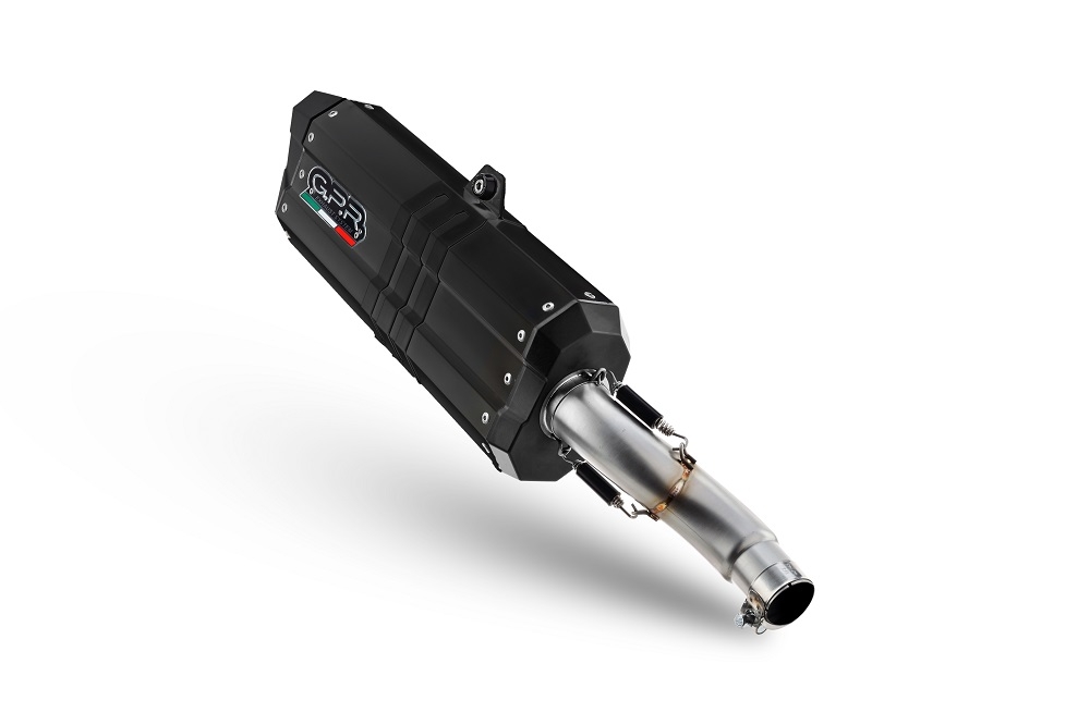 GPR auspuff kompatibel mit  Ktm LC 8 Super Adventure 1290  R 2021-2024, Hyper Sonic Black Titanium, Racing-Komplettsystem-Auspuff, einschließlich Krümmer und abnehmbarem DB-Killer 