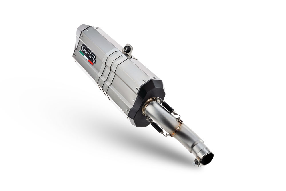 GPR auspuff kompatibel mit  Ktm LC 8 Super Adventure 1290  R 2021-2024, Hyper Sonic Titanium, Racing-Komplettsystem-Auspuff, einschließlich Krümmer und abnehmbarem DB-Killer 