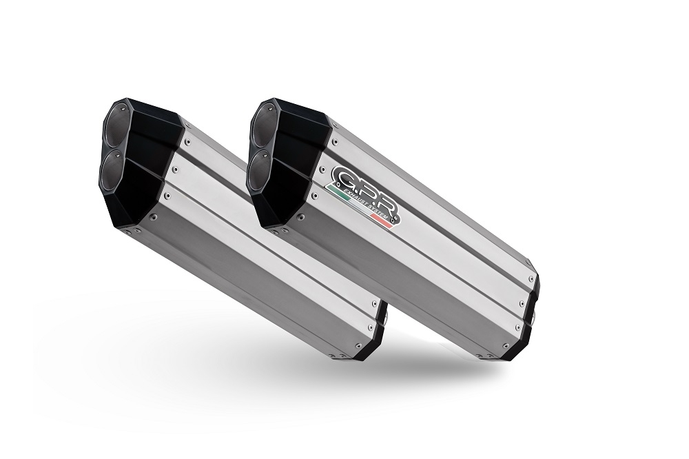 GPR auspuff kompatibel mit  Bmw K 1600 Gtl 2021-2024, Hyper Sonic Titanium, Zugelassener legaler Slip-On-Auspuff mit Abe, einschließlich abnehmbarem DB-Killer und Verbindungsrohr 