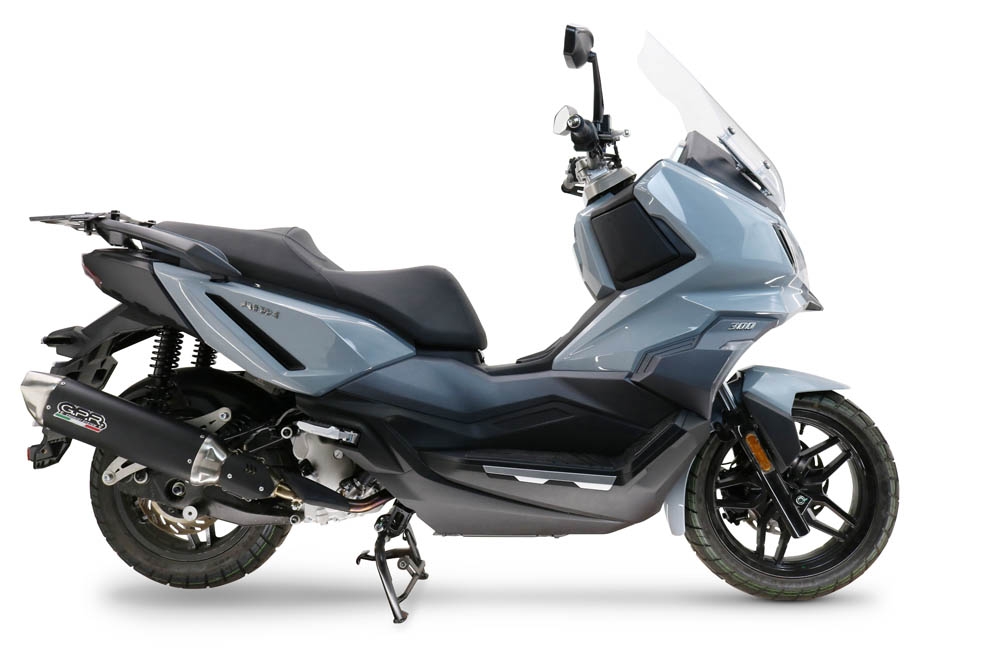 GPR auspuff kompatibel mit  Sym ADX 300 2024-2026, Furore-X Scooter, Homologierte auspuff für lärm mit verbindungsrohr und katalysator 